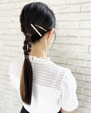 ヘアアレンジ あやかショート 白髪ぼかしのヘアスタイル