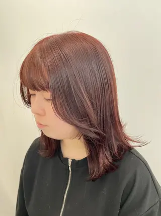 ミディアム カラー 末石 智のヘアスタイル