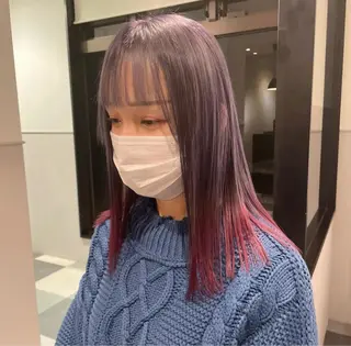 セミロング カラー 上福大翔 【美髪縮毛矯正】のヘアスタイル