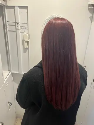 ロング カラー あかね 髪質改善ストレートのヘアスタイル