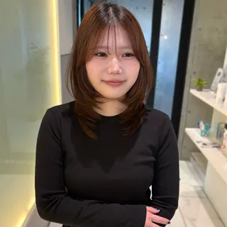 ミディアム riko/レイヤー カット/ヘアセットのヘアスタイル