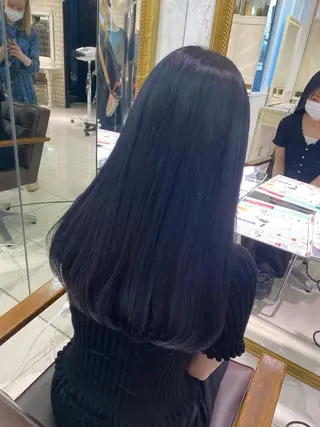 ロング カラー ヘアアレンジ 透明感カラー 古山 結季🌙🖤のヘアスタイル