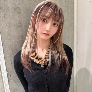 セミロング 名古屋ハイトーン/ 🐶ブリーチ専門店のヘアスタイル