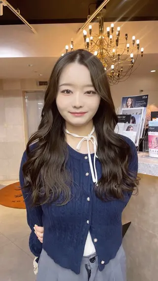 ロング カラー りん 🎀韓国スタイルのヘアスタイル