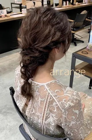 ミディアム カラー ヘアアレンジ 似合わせレイヤー/ 美髪縮毛矯正/ミナエのヘアスタイル