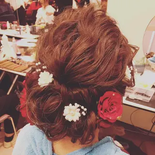 ミディアム ヘアアレンジ 田中 佐枝子のヘアスタイル