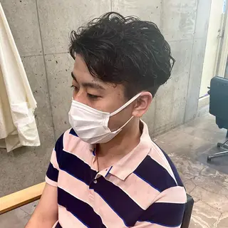 ショート パーマ メンズ 西大島美容師 渡部仁太のヘアスタイル