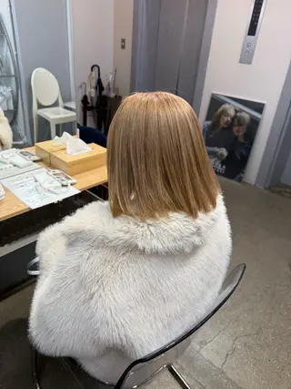 ショート カラー 髪質改善/縮毛矯正/ 超高濃度水素ケアのヘアスタイル