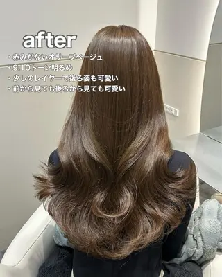 ロング カラー 🩷韓国ヘア/ヨシン モリ🩷Maikaのヘアスタイル