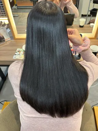 セミロング レイヤー✂︎ぷつボブ 艶カラー🤍noaのヘアスタイル