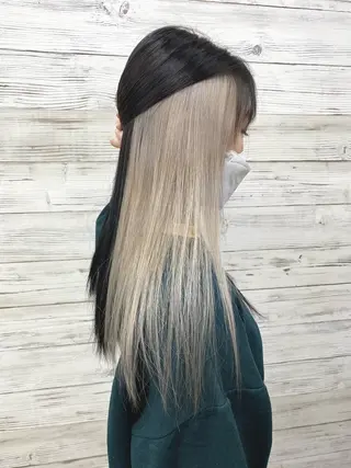 ロング カラー ヘアアレンジ アイブロウ LAVENDIA 初音のヘアスタイル