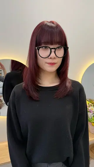 ミディアム カラー 🪭risa 暖色/レイヤー🪭のヘアスタイル