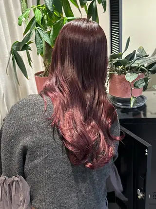 ロング カラー HANAME 原宿美容室のヘアスタイル