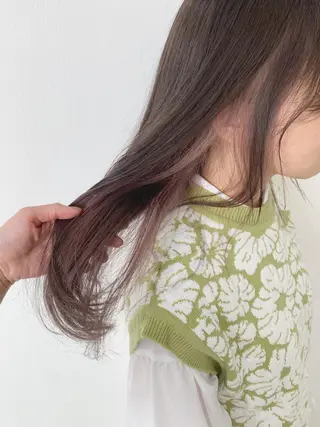 ロング カラー 山下 千明のヘアスタイル