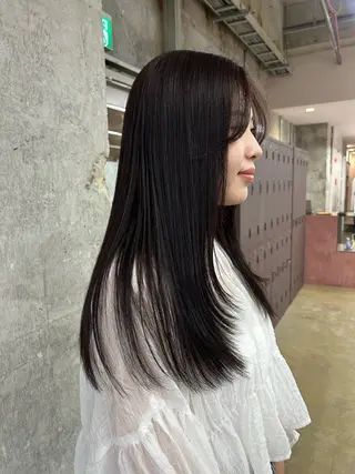 ロング 伊藤ほのか/パーマ /酸性ストレートのヘアスタイル