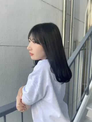 セミロング カラー 【表参道】Ruri デジタルパーマのヘアスタイル