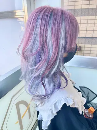 ロング カラー 岩谷/ブリーチ 🪽透明感カラーのヘアスタイル