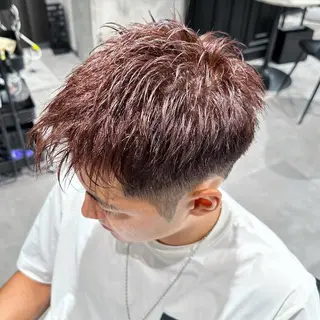 ショート カラー ヘアアレンジ メンズ メンズヘア静岡 ✂︎Ryuheiのヘアスタイル