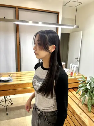 ロング カラー 藤森結子/韓国ヘア/ パーソナルカラー診断のヘアスタイル