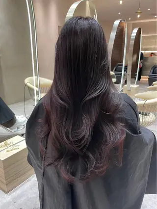 セミロング カラー レイヤー似合わせ 透明感カラーりきやのヘアスタイル