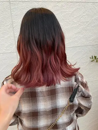 セミロング カラー 鵜飼 真伍のヘアスタイル