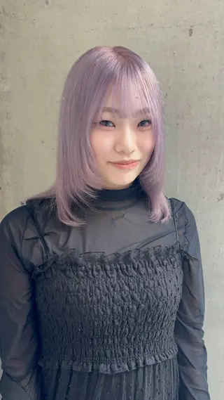 ミディアム 【美ボブ.艶カラー. 梅田茶屋町】midoのヘアスタイル