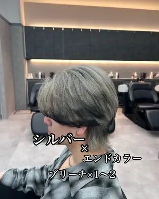 ショート カラー パーマ メンズ メンズ特化 👑YUTAのヘアスタイル