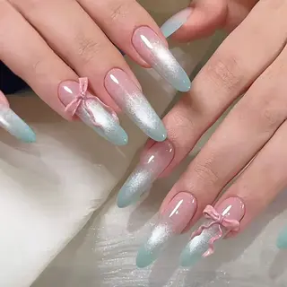 ネイル 🎀kira 長さだし💗モチ最高のネイルデザイン