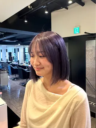 ミディアム 🎀momoღブリー チハイトーン🎀のヘアスタイル