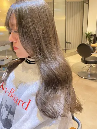 セミロング カラー 💘韓国レイヤー上 品カラーruru💘のヘアスタイル