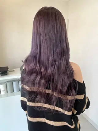 ロング カラー 長山 茉白のヘアスタイル