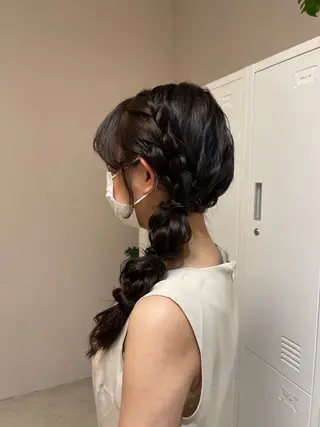 ヘアアレンジ ハイトーンベージュ カラー/さら🎀のヘアスタイル