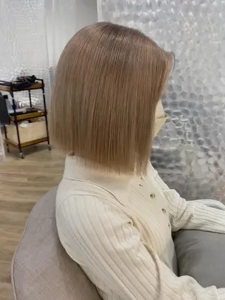 ショート カラー ヘアアレンジ 🧡梅田ハイトーン カラー🧡runaのヘアスタイル