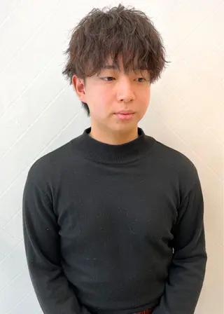 ショート パーマ メンズ 縮毛矯正/ 似合わせ/古津遼平のヘアスタイル
