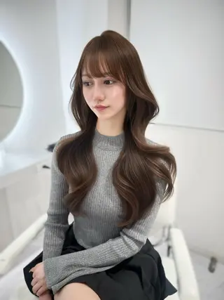 ロング カラー 上野/韓国hair 🤍MOEKA🤍のヘアスタイル