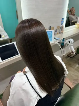 セミロング カラー 縮毛矯正/ /関内/あべももこのヘアスタイル