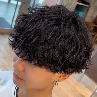 ミディアム パーマ ヘアアレンジ メンズ fifth 石川 凪のヘアスタイル