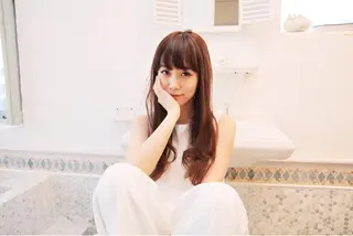 ロング カラー パーマ 田名網 誠司のヘアスタイル