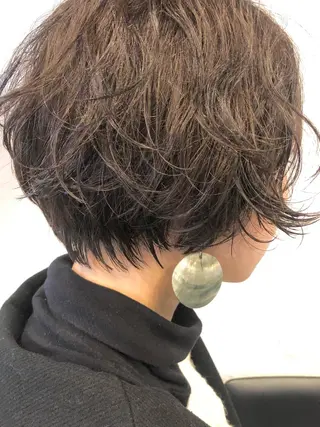 ショート パーマ 骨格診断🍃ショート /ショートボブ✨岡元のヘアスタイル