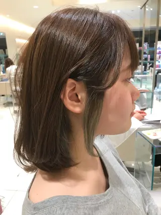 ミディアム カラー パーマ ヘアアレンジ メンズ キッズ ネイル マツエク・マツパ EnBlesS西宮 マンツーマン神道有基のヘアスタイル