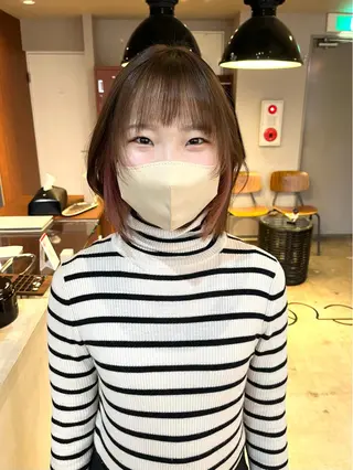 ミディアム カラー 🩷ハイトーン透明感 レイヤー🩷ユリカのヘアスタイル