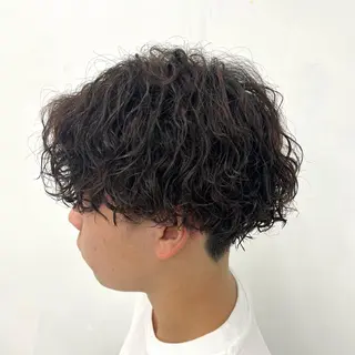 ミディアム パーマ メンズ 柏メンズカットパーマ NO.1タイチのヘアスタイル