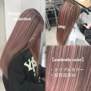 ロング カラー NAMI🤎ブラウン &ミルクティー🤍のヘアスタイル