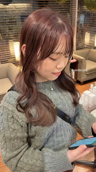ロング カラー ヘアアレンジ 溝口 ひなこのマツエク・マツパデザイン