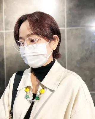 ショート カラー ヘアアレンジ ainico+所属・メンズ特化✂️栗原 侑也のヘアスタイル