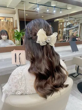 ロング 韓国風パーマ/ヘア セット/店長みづきのヘアスタイル