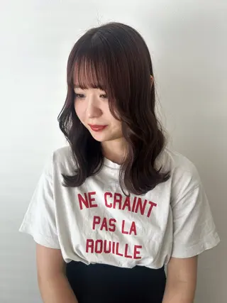 ミディアム NAHO 🩵 透明感カラー🫧のヘアスタイル