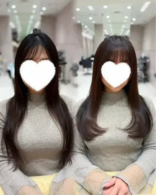 ロング カラー 内田 志乃のヘアスタイル