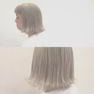 ショート ミディアム カラー ハイトーン×髪質改善 KENTAのヘアスタイル