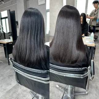 ロング 【縮毛矯正髪質改善】 中山健太のヘアスタイル